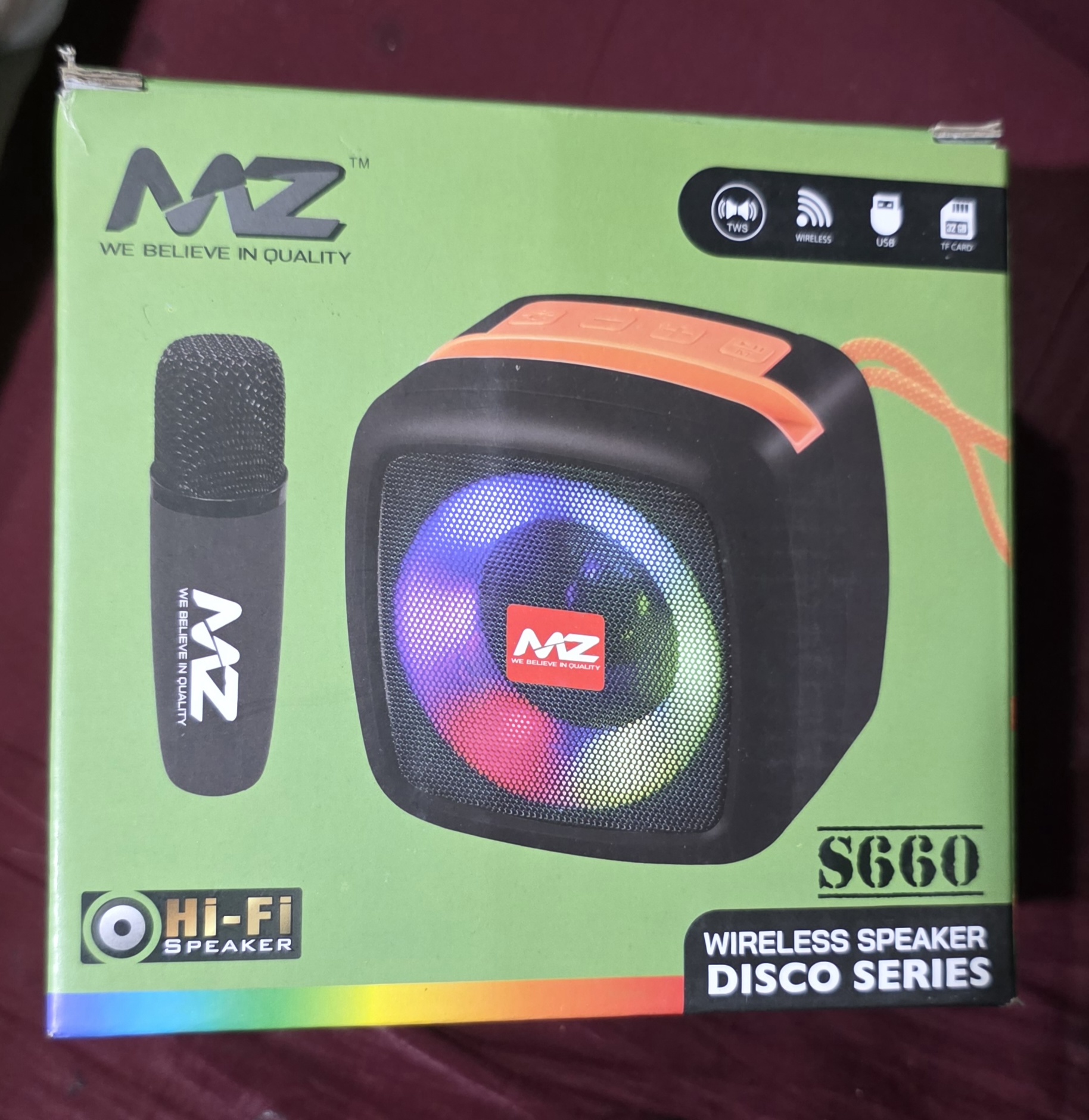 MZ Wireless Mic Hi-fi Bass RGB S660 Bluetooth Speaker DCTI DCTIWEB - Image 4
